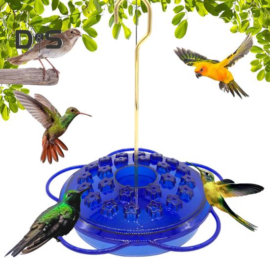 Bird Feeder Flower Shape Design Hummingbird Feeder All-Weather Water Drinker Integrated Flower Core Soaking Bird Feeder