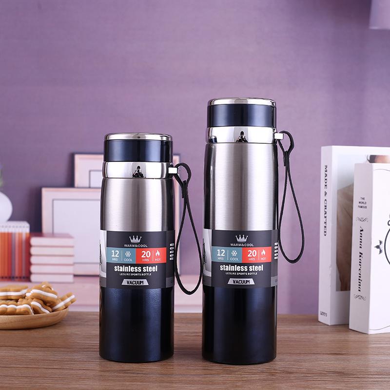 304 Stainless Steel Thermos Cup Outdoor Activity Mountaineering Athletic Sling Kettle Spacious Travel Pot