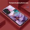 Golden Rose Blossoms For Samsung Galaxy S10 S20 Plus S21 FE S22 23 24 S25 Ultra Black Tempered Glass Phone Case Hard Shell