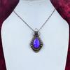 Charoite Pendant Gemstone Pendant Copper Wire Wrapped Pendant Handmade Jewelry