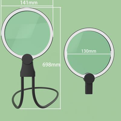 Hanging Neck Handheld Desktop Large Screen Lens Acrylic Magnifying Glass Led Magnifying Glass