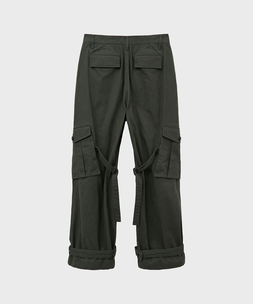 NOIRER Utility Strap Cargo Pants (Khaki)
