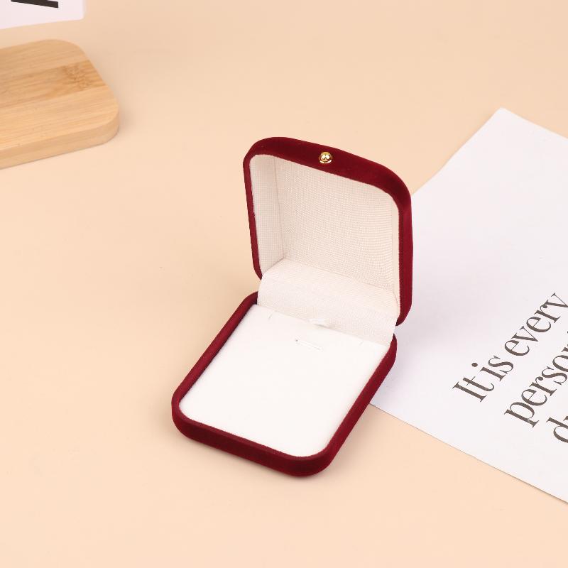 Beflockte Gold Schnalle Schmuckschatulle Anhänger Ring Halskette Ohrring Armband Display Aufbewahrungsbox Luxuriöse Gefühle Verpackungsschachtel