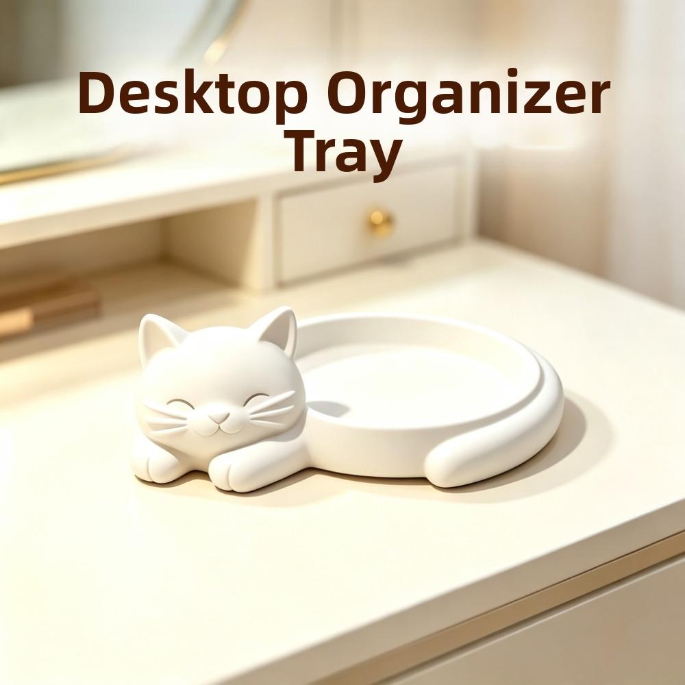 Squatting Design Desktop Storage Tray Storage Function Decorative Trinket Dish  Gift Giving