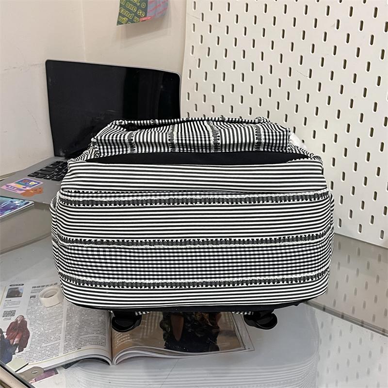 Plaid Backpack Student Class Commuter Schoolbag Women's Lightweight Multi-Compartment Large Capacity Backpack