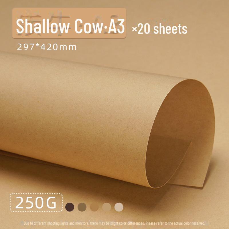 Yuanhao Creație Inel din Carton Gros Culoare Cafea Făcut Manual - A4/A3/4K cu Fundal Pădure Lemn Maro