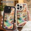 Phone Case: 2D flat, suitable for iPhone 18 17 16 15 14 13 12Pro protective case, castle cradle teddy bear, perfect Christmas and Halloween holiday gi