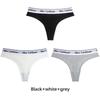 3Pcs Women Seamless Cotton Thongs Panties Letter Wide Belt G-string Low Waist Briefs Underwear