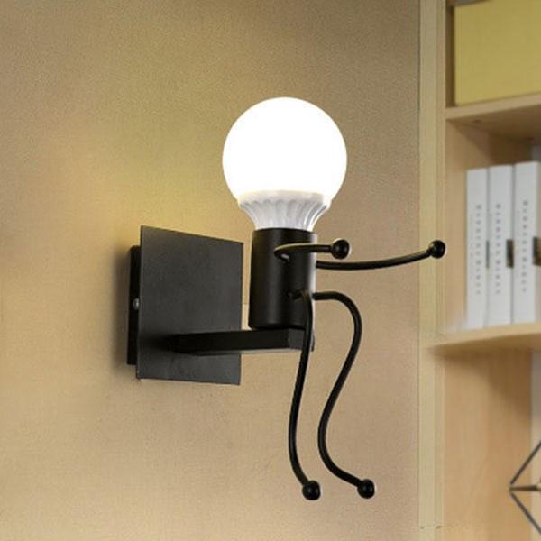 

Декор комнаты Освещение входа Ретро Индустриальный стиль Железный Арт Дизайнер Личность Творческий Коридор Злодей Робот Настенный светильник With 7W bulb