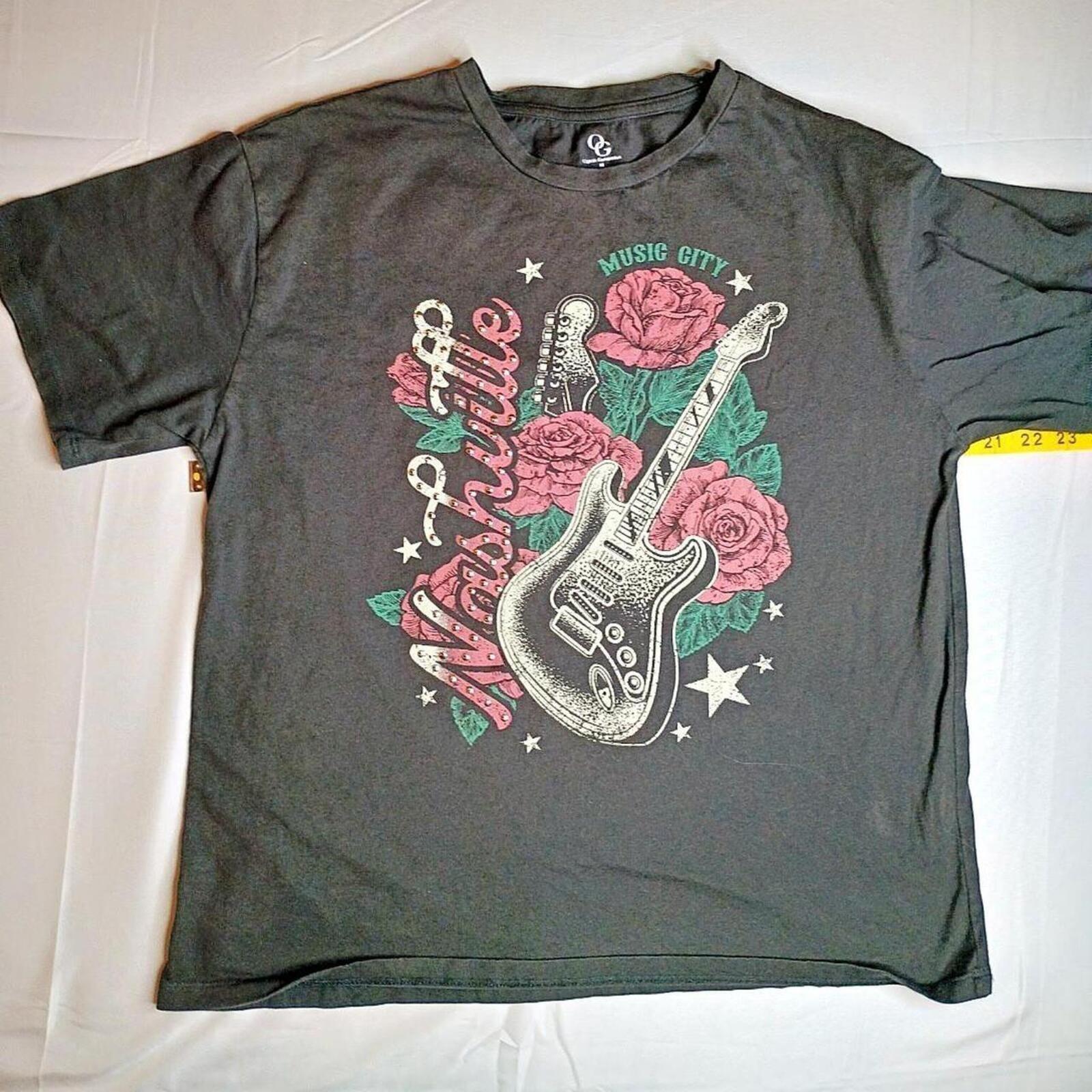 

Nashville Music City black cotton t-shirt Size M #musiccity #tshirt S разноцветный