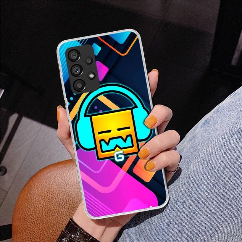 Geometry Dash Game Phone Case For Samsung Galaxy A17 A16 A15 A14 A13 A57 A56 A55 A54 A53 A37 A36 A35 A34 A33 A26 A25 A24 A23 Gal