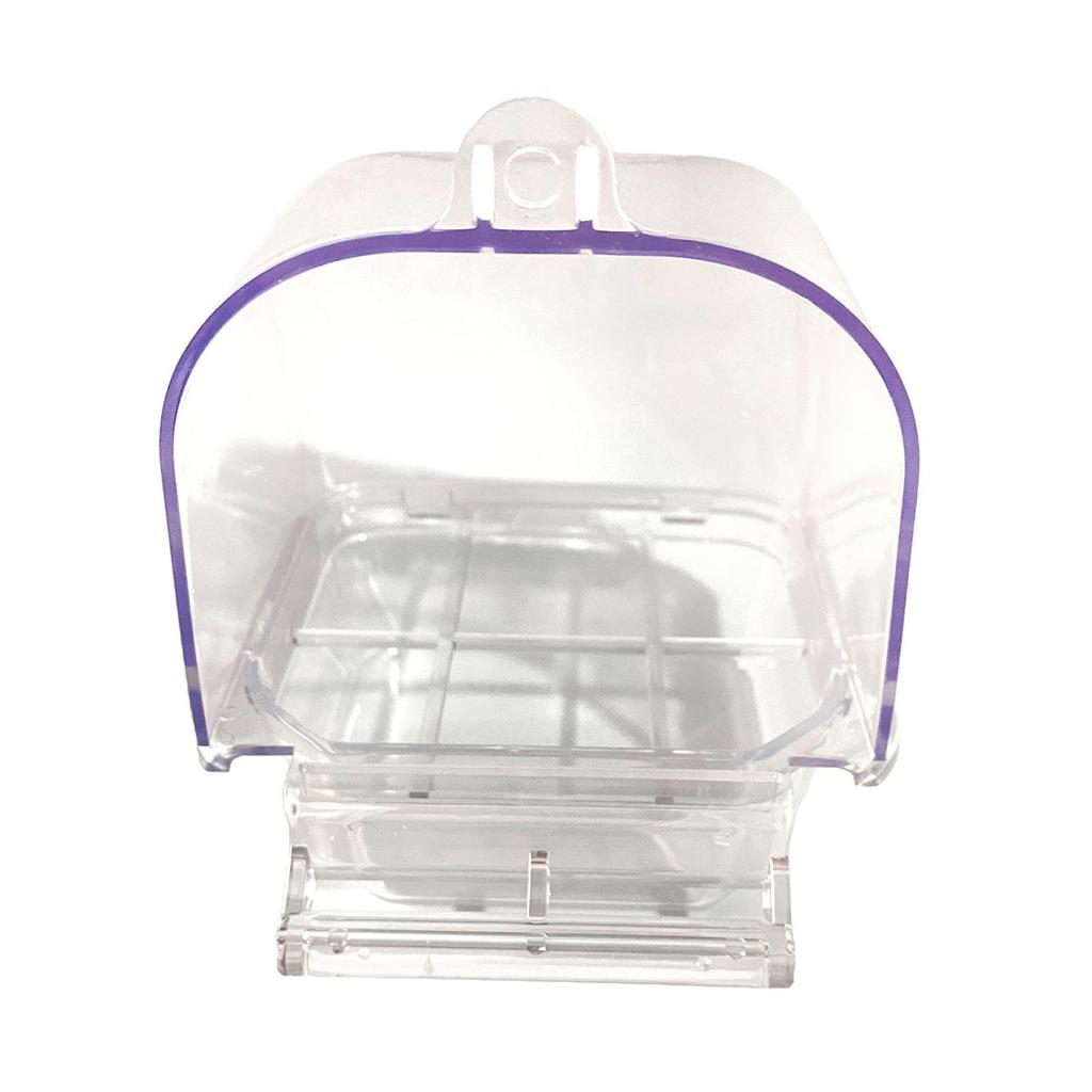 Bird Feeder Transparent Parrot Food Box Spill proof Cup Bird Automatic Feeder