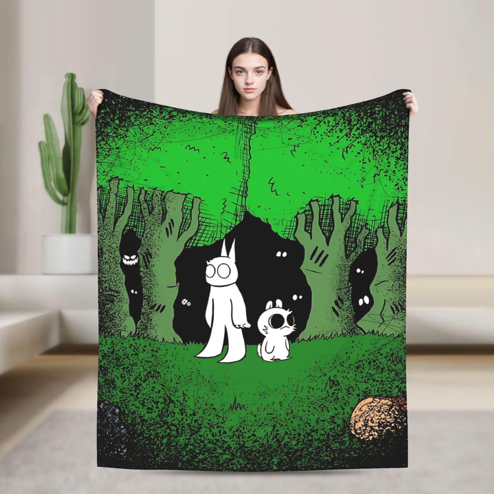 Drawcember 14 of 31 The Silicon Forrest Blanket Picnic Flannel Throw Blanket For Couch Bed Super Soft Custom Quality Bedspread 75X95CM