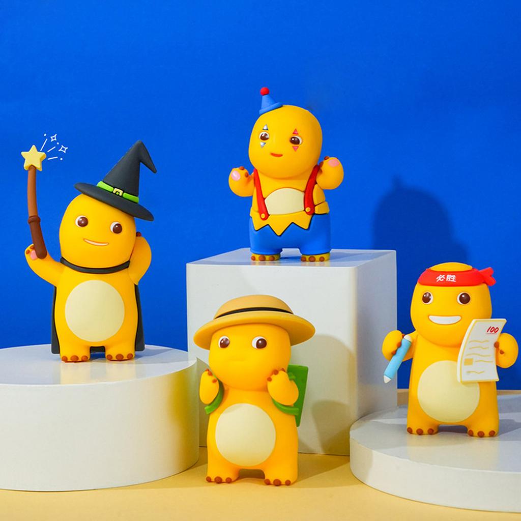 6PCS Milkosaurus Dinosaur, Cute Cartoon Yellow Dinosaur Model, Suitable For Home Decoration, Suitable For Party Animation Gift Toys (random Delivery)