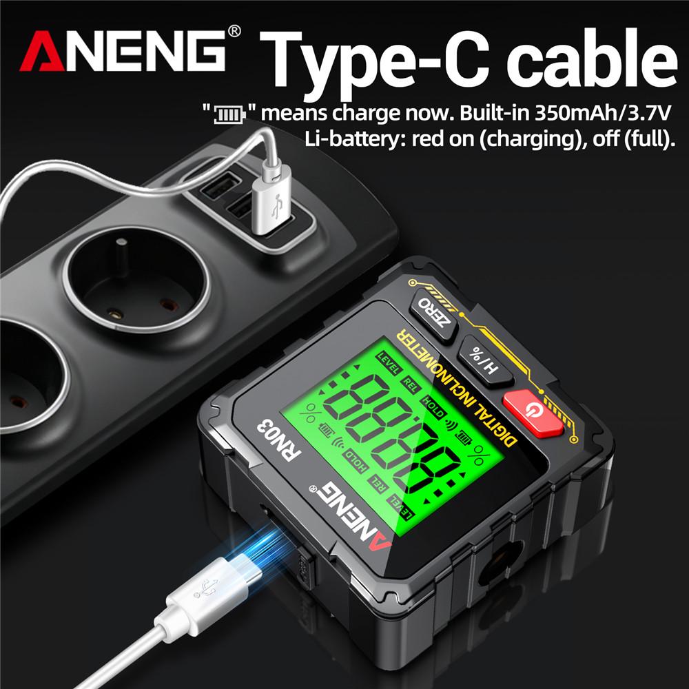 Laser Digital Inclinometer RN01/RN02/RN03 Angle Gauge 360° Magnes Protractor 0.05° Accuracy Level Box for Woodworking Tool