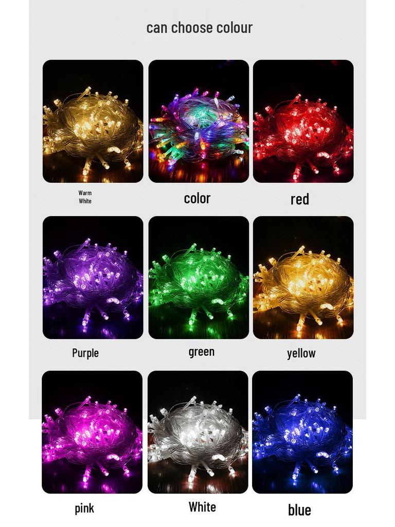 LED Outdoor Christmas Tree Decoration String Lights - Colorful Starry Sky Wedding Luminous Lights Strip
