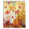 Fall Leaf Pumpkin Shower Curtain Autumn Maple Leaves Bathroom Curtain Thanksgiving Harvest Bath Curtain Rustic Farmhouse Decor