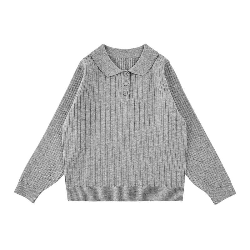 YOYO Girls  Blended Lambswool Polo Sweater 140