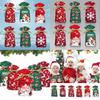 Christmas Gift Packaging Bags With Drawstring Ribbon Santa Print For Events