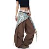 Retro Design Tooling Paratrooper Pants for Men and Women, Summer New Loose Pleated Wide-leg Trousers