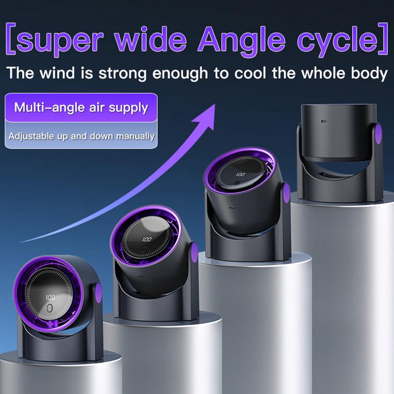 Portable Bladeless Fan Mini Cooling Table Fans Bladeless USB Rechargeable Sports Cooler Fan For Outdoor Sports Travel