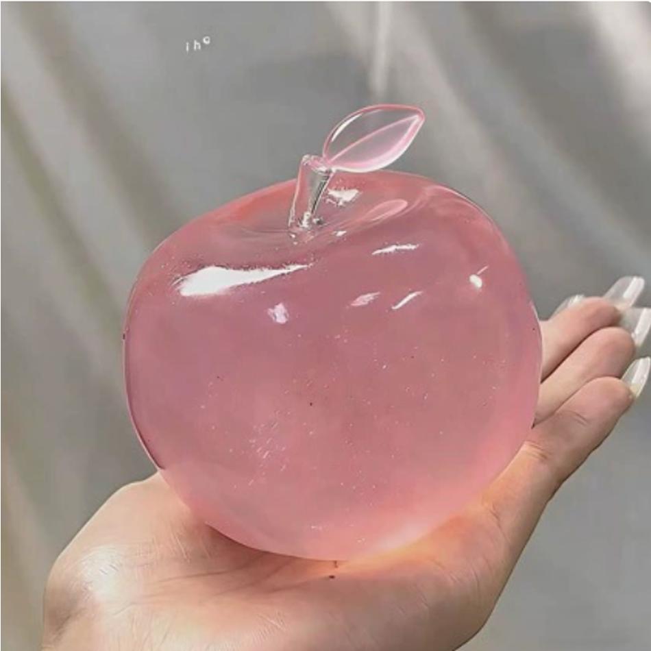 Smooth Texture Crystal Apple Stress Ball, Ultra-Thin Soft Skin Sensory Toy, Offi Relaxation Anxiety Relief Gift