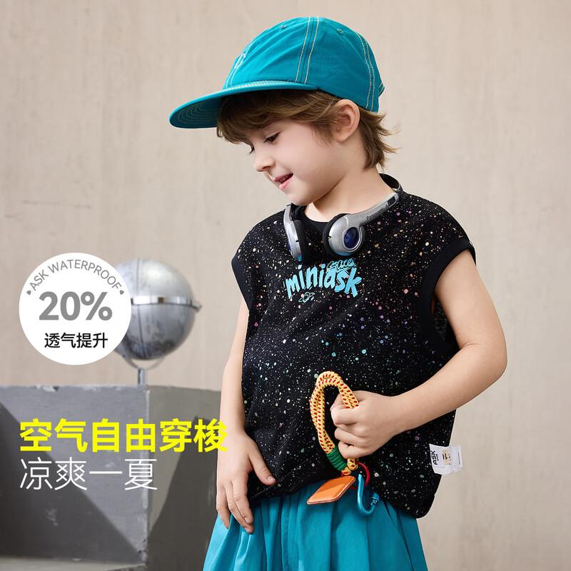 ASK JUNIOR Boys  Striped Colorblock Polo T-Shirt 130