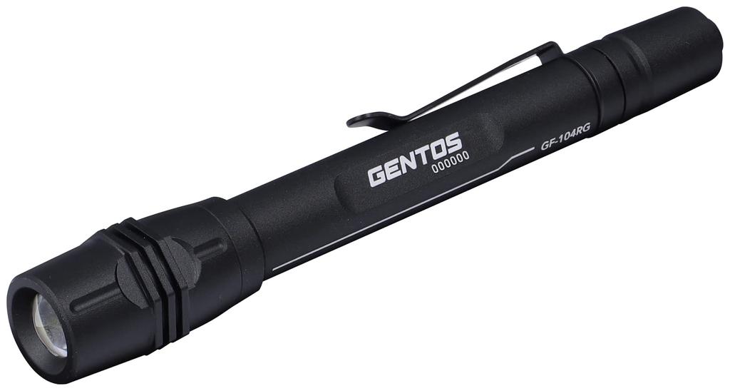 GENTOS Flashlight LED Light Rechargeable Rechargeable 130 Lumens G Series Handy Light Flashlight (Special Battery/AAA Battery) GF-104RG