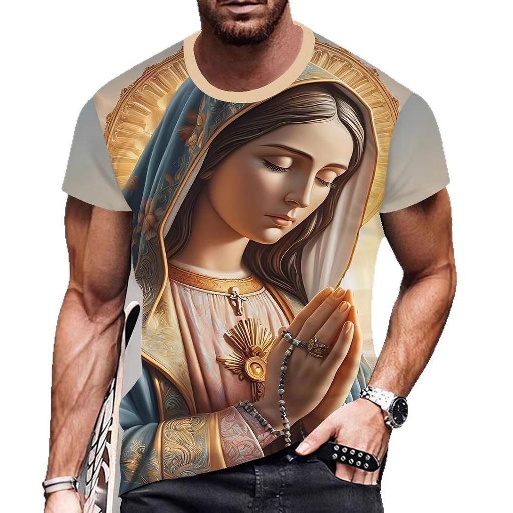 Men's 3D Printed T-Shirt Short Sleeve O-Neck Pullover Casual Top