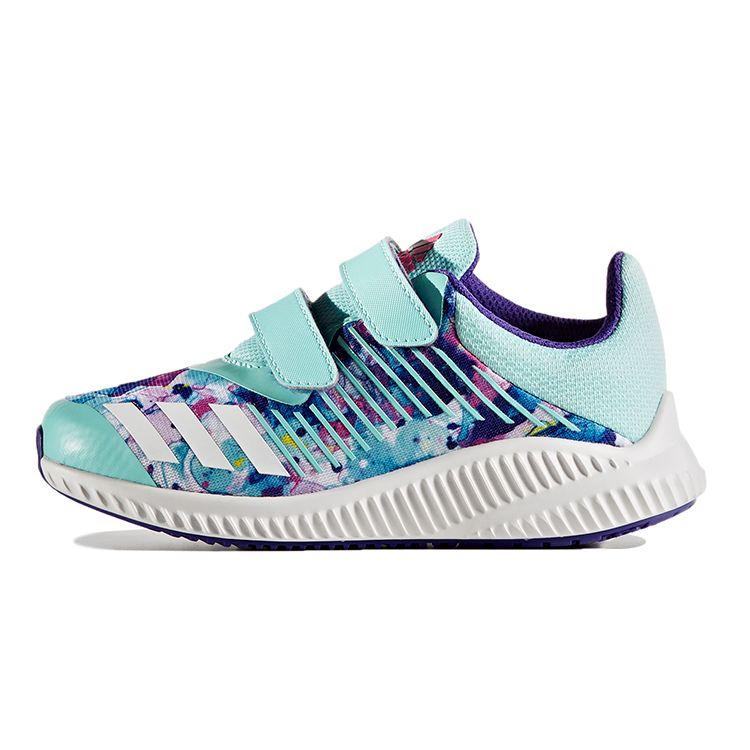 Adidas Fortarun Wide Cf K Velcro Thick Sole Sports Durable Kids Casual Shoes Light Blue Kids Shoes CP9614