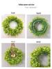 Simulated Lavender & Spring Grass Door Wreath - Home & Window Decoration with Faux Flowers