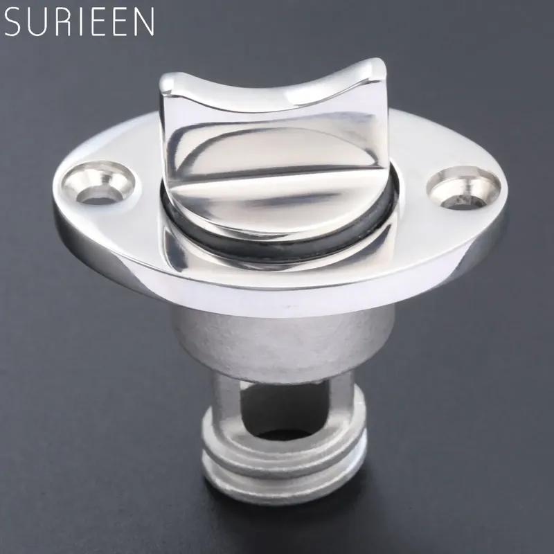 Heavy Duty Boat Yacht Marine Grade 316 Stainless Steel Screw Type Drain Water Plug Fit Mount In 1  Hole & Thread For 3/4   20mm