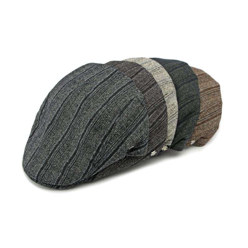 Peaked Cap British Retro Forward Hat Autumn Winter Beret Men's Velvet Warm Cap