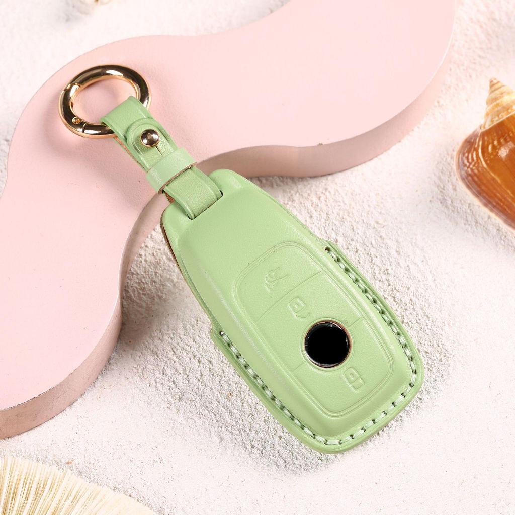 Women's Genuine Leather Bow Key Cover for Mercedes-Benz - Internet Celebrity Style
