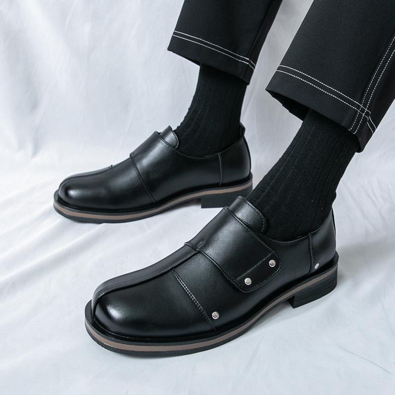 Men's Height Increasing Leather Slip-On Shoes: Summer Casual & Business Wedding Footwear