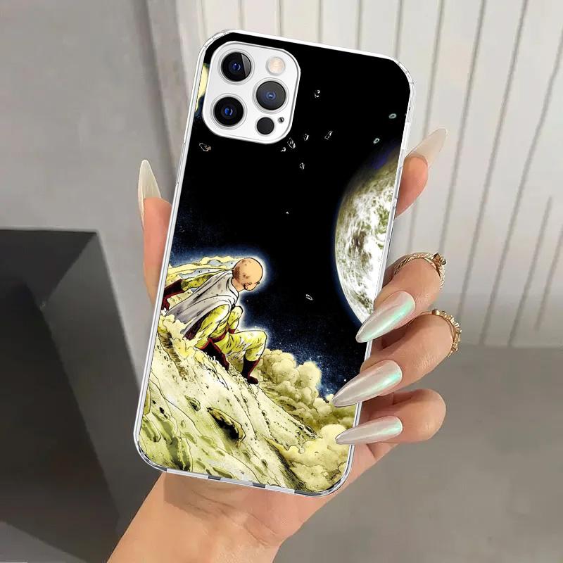 1 Punch Man Anime Phone Case for Iphone 17 Air 16 15 Plus 14 13 Mini 12 11 Pro Max 16E 7 8 SE 2020 Soft Funda Print Shell 17 Air