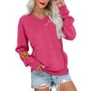 Women's Casual Fashion Halloween Print V-Neck Long-Sleeve Sweatshirt Lightweight Pullover Hoodie With Pockets