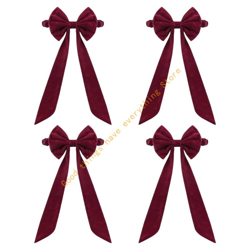 Christmas Chair Bands Festive Sashes for Dining Chairs, Holiday Party Decor, Wedding & Table Setting Accessories 55KF