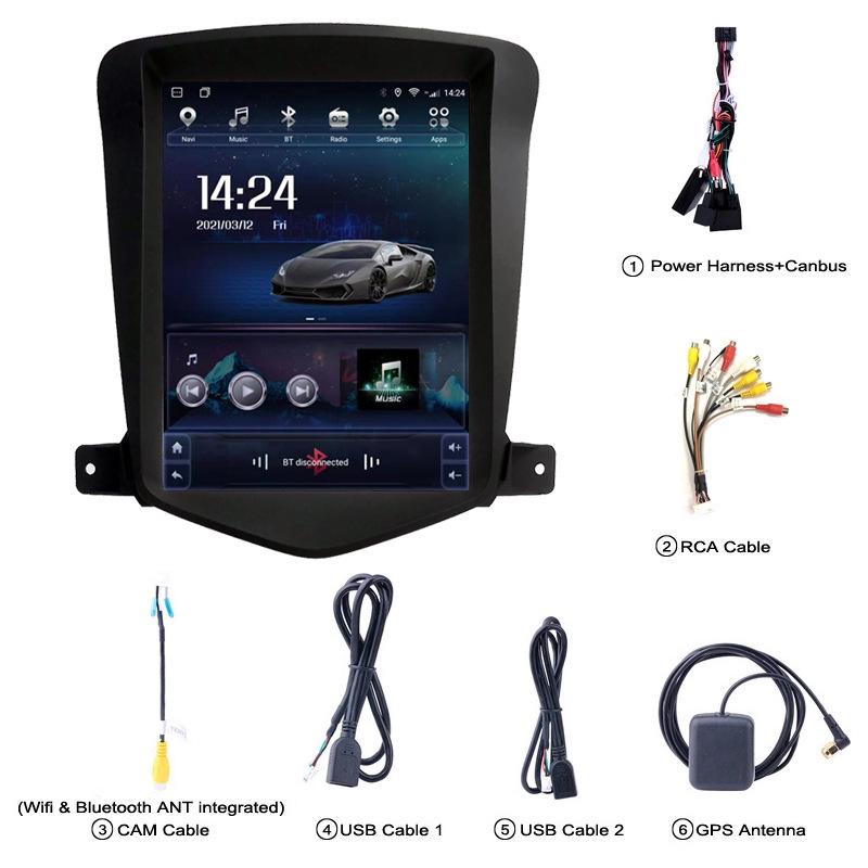 

9,7-дюймовый Android-смарт-навигатор с вертикальным экраном для Classic Cruze 2009-2015 годов с изображением заднего вида Cruze 8GB+128GB 4G+WIFI