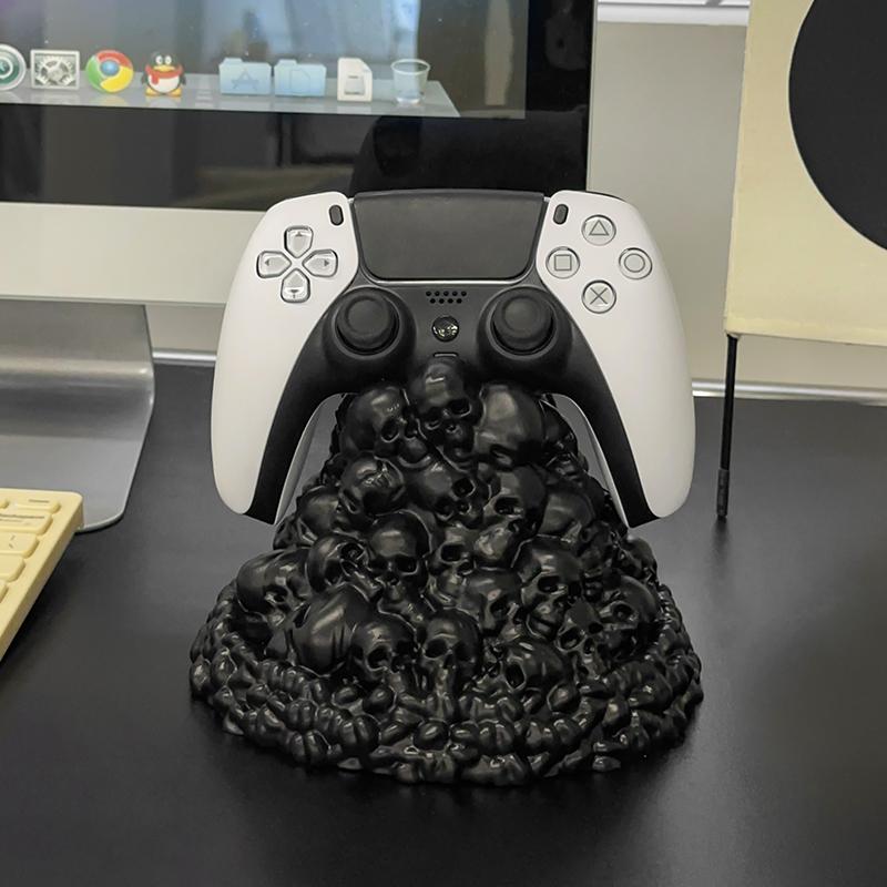 Creative Skeleton Game Controller Bracket Portable Desktop Phone Stand Home Showcase Decoration Storage Rack Ornament Gift