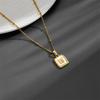Elegant Rose Butterfly White Shell Pendant Necklace in Titanium Steel