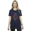 Marvel Dámské/Ladies Avengers Christmas Tree Cotton Boyfriend T-Shirt