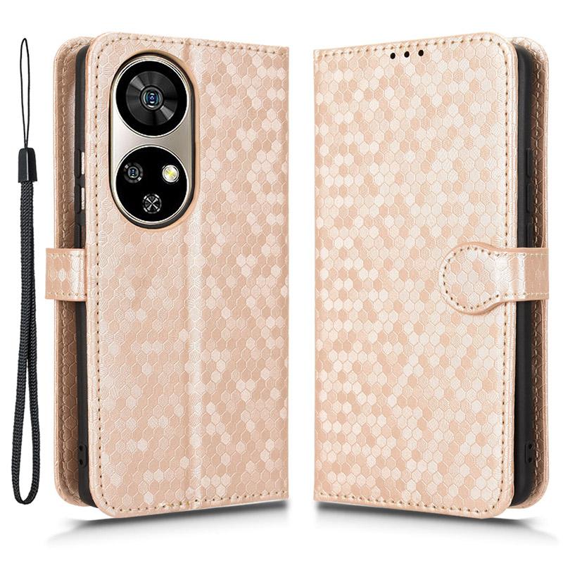 

For Ulefone Note 17 Pro Case PU Leather Phone Cover Dot Pattern Flip Wallet Rose Gold