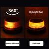 Solar Powered Vehicle Emergency Light High Brightness LEDs Warning Light Waterproof Design Magnetic Mount 2 Light Modes