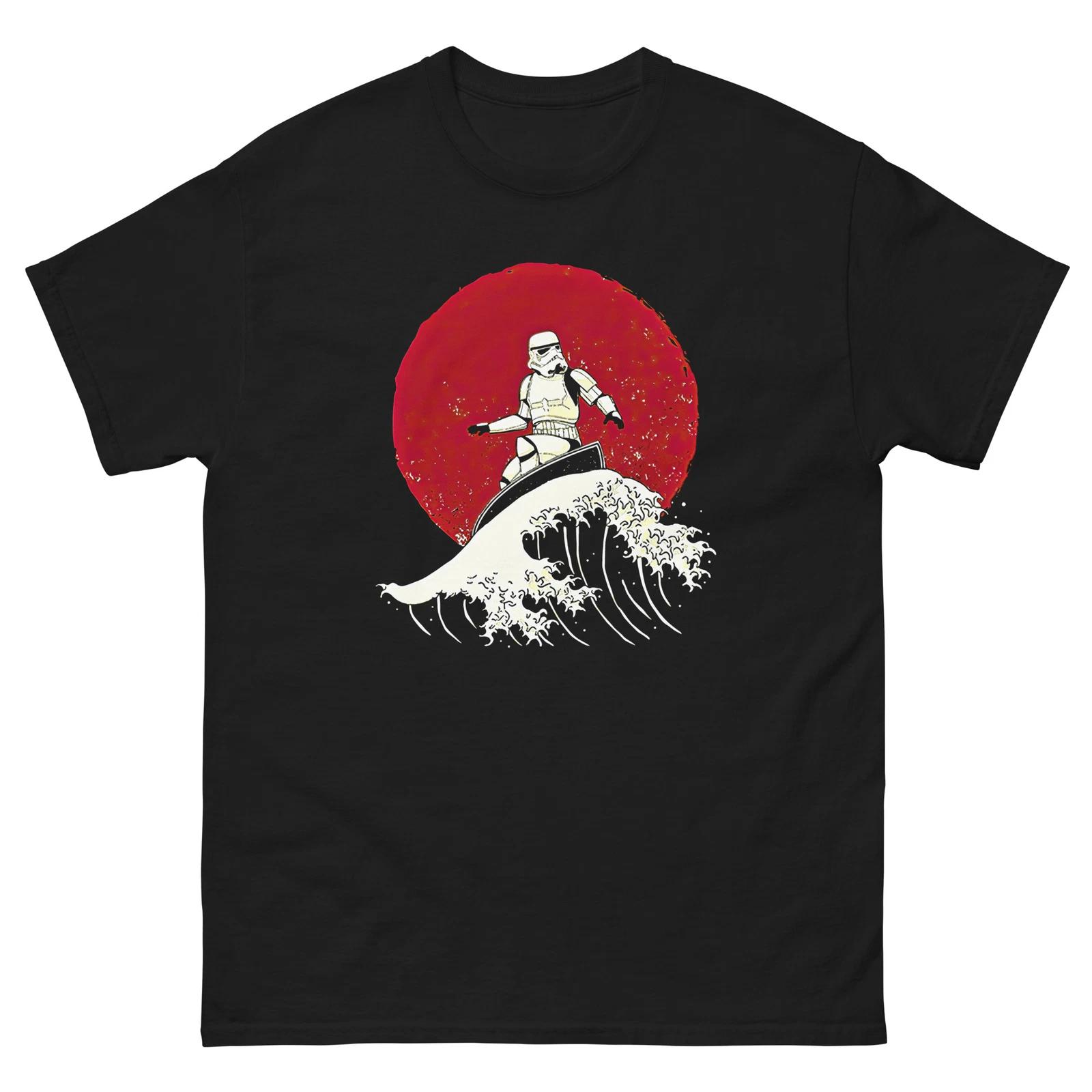 

FUNNY STAR WARS SURFING STROMTROPPER ACTION FIGURE Unisex classic tee 3XL