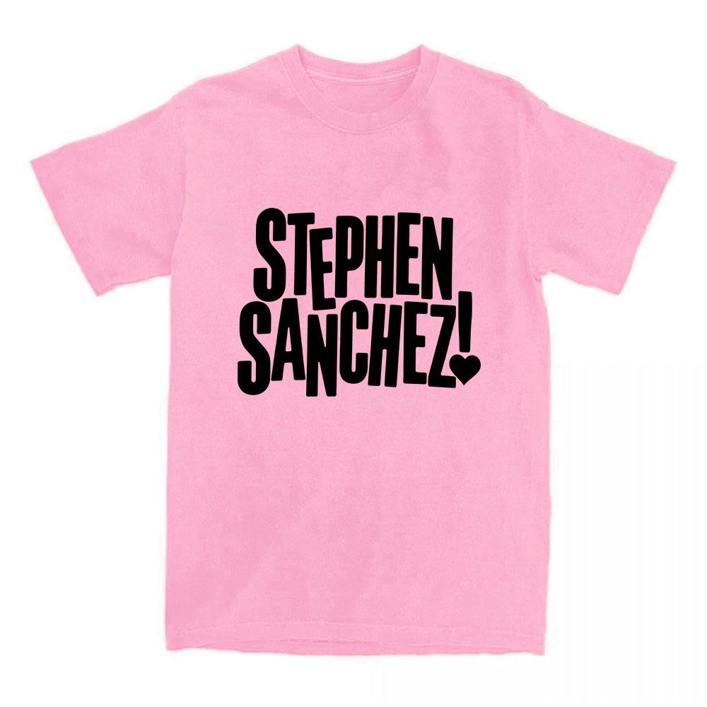 Exclamation Heart Logo T-Shirt Singer Stephen Sanchez Design Print Tshirts O-neck Short Sleeve Cotton Female Tees Graphic Merch