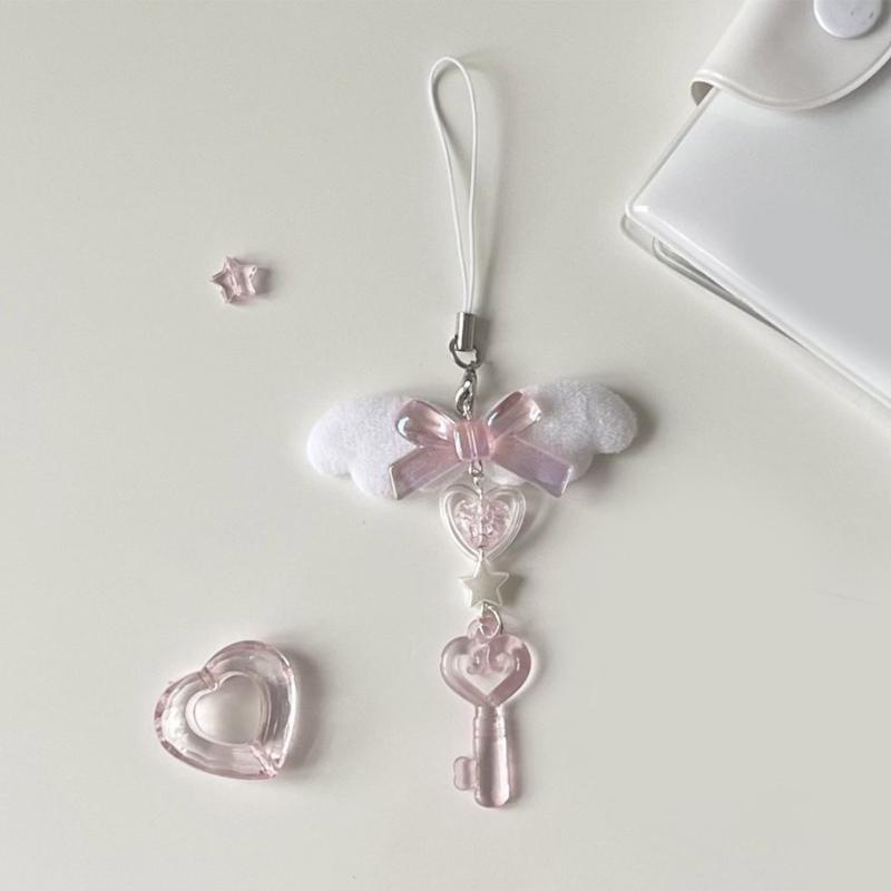 Stylish Bowknot Mobile Phone Chain Customized Hangings Pendant Decoration for Mobile Phone Key Phone Lanyard Chain