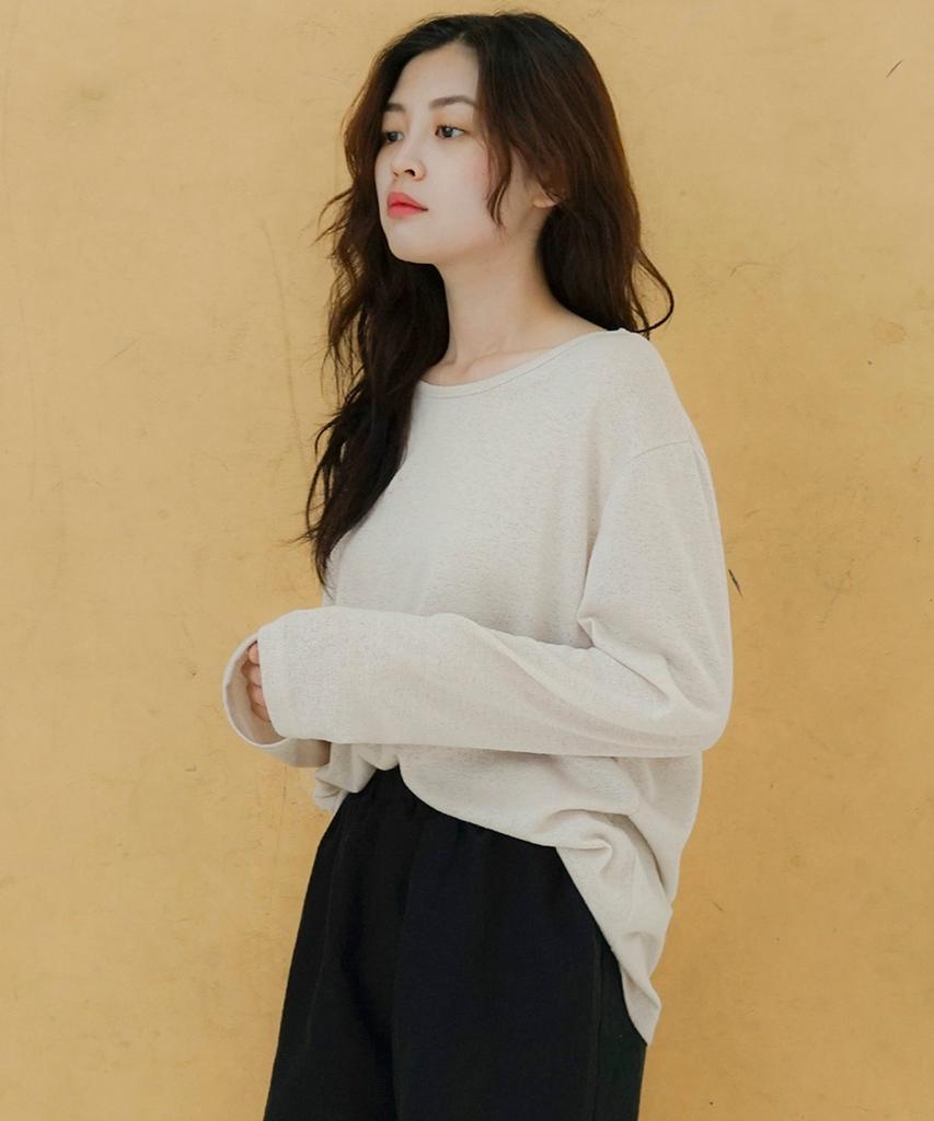 LARTIGENT Mtof2 Knit L Sleeve Tee(Beige)