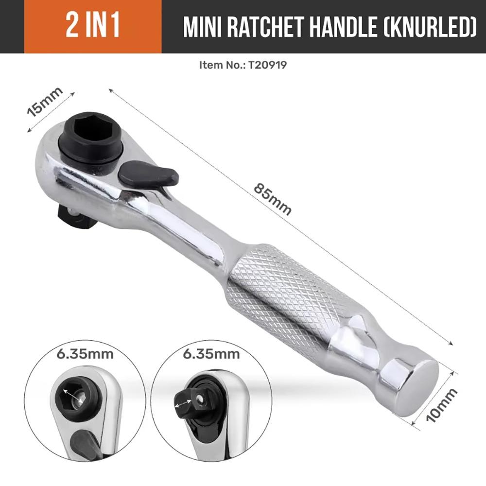 1Pcs 14 Drive Torque Spanner Mini Hand Tool Durable Ratchet Wrench  For Tightening Tasks