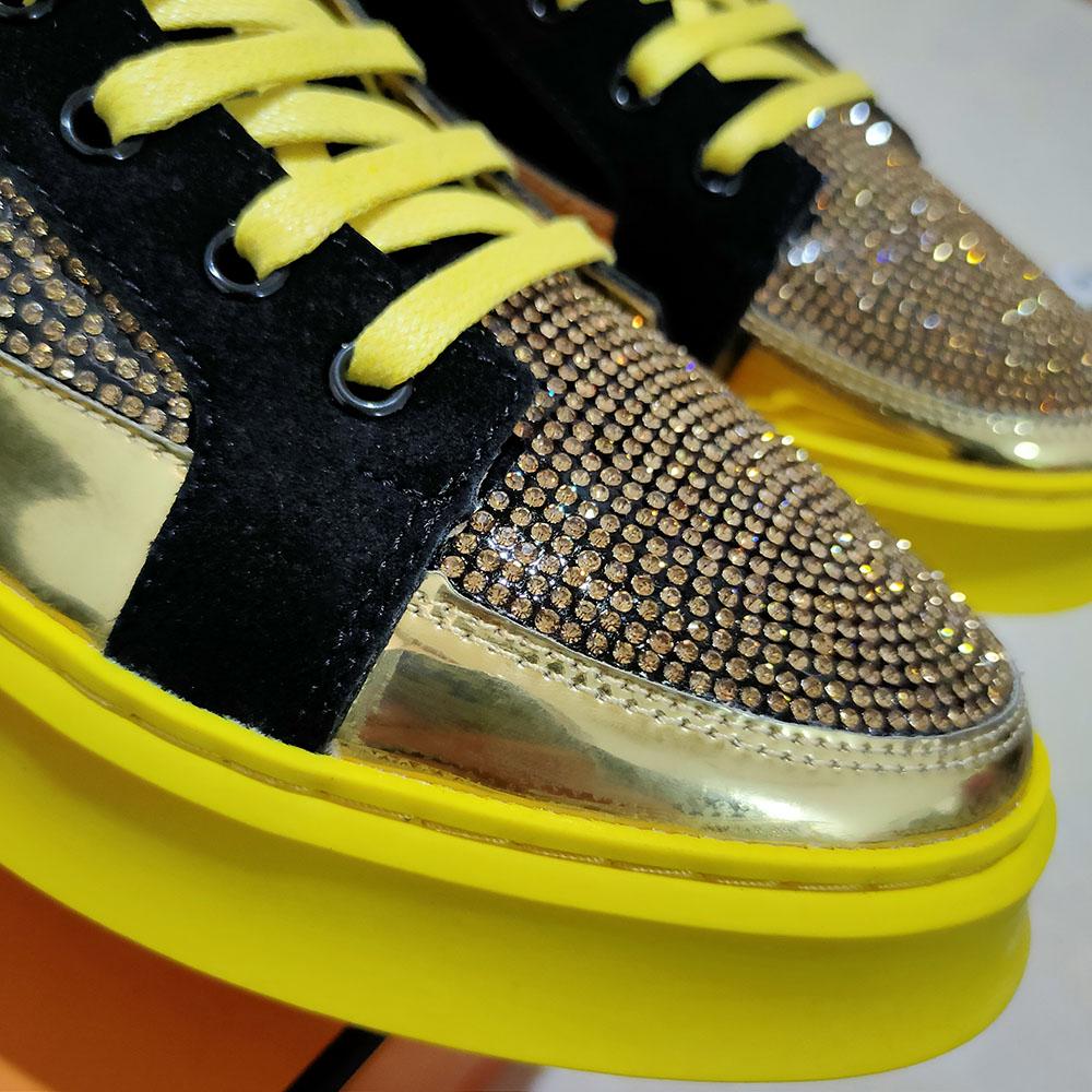 Móda Luxusní pánské kotníkové boty Trend sportovní ležérní boty Vysoké deskové boty Mládežnické kamínkové ležérní boty A4